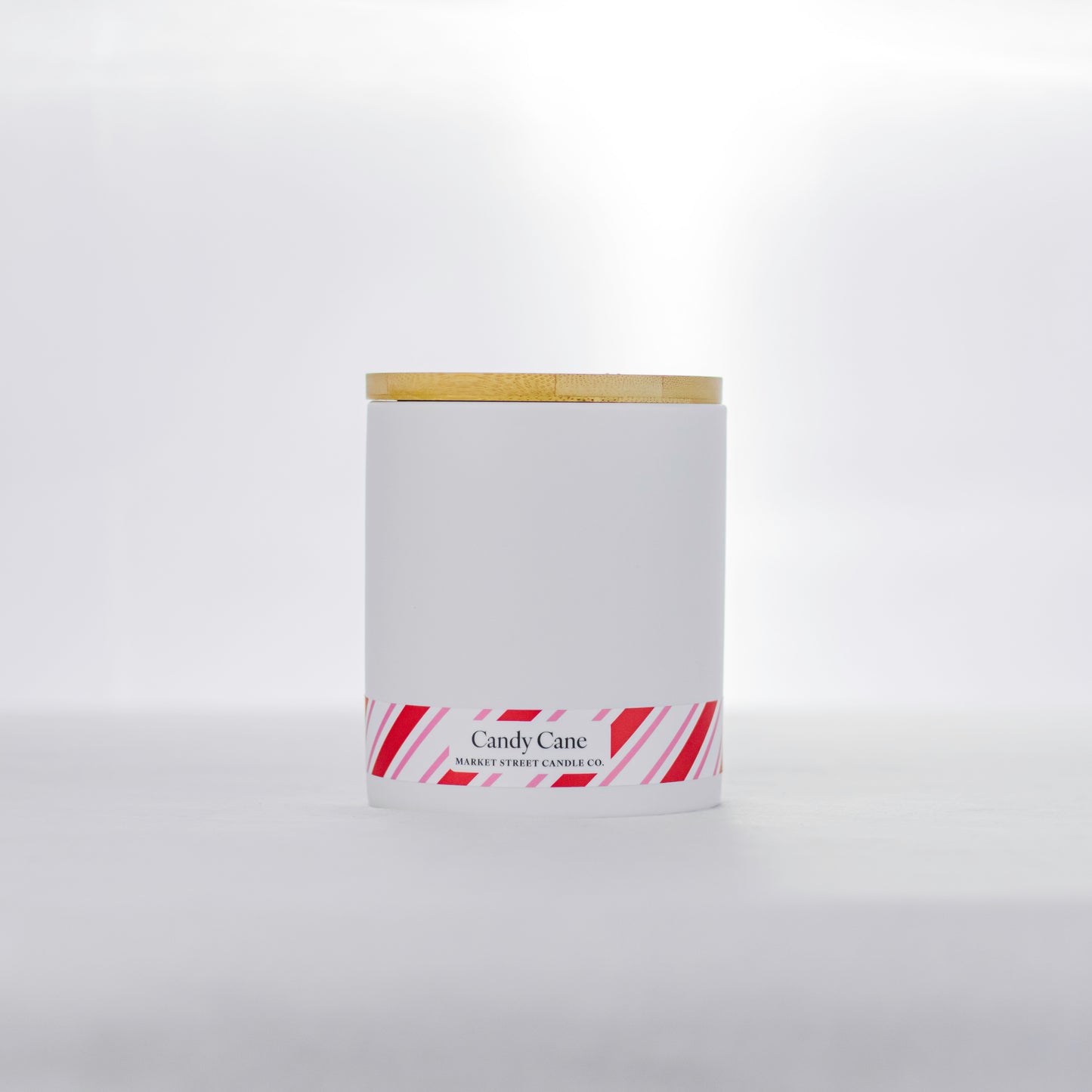 Candy Cane Single Wick Ceramic