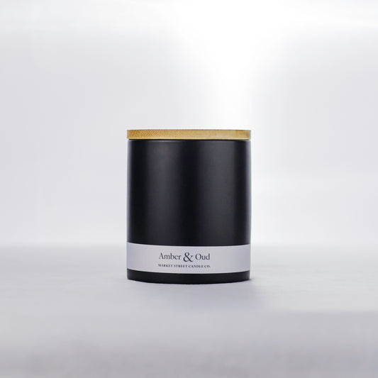 Amber & Oud 12oz Ceramic Candle