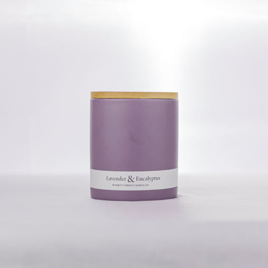 Lavendar & Eucalyptus 12oz Ceramic Candle