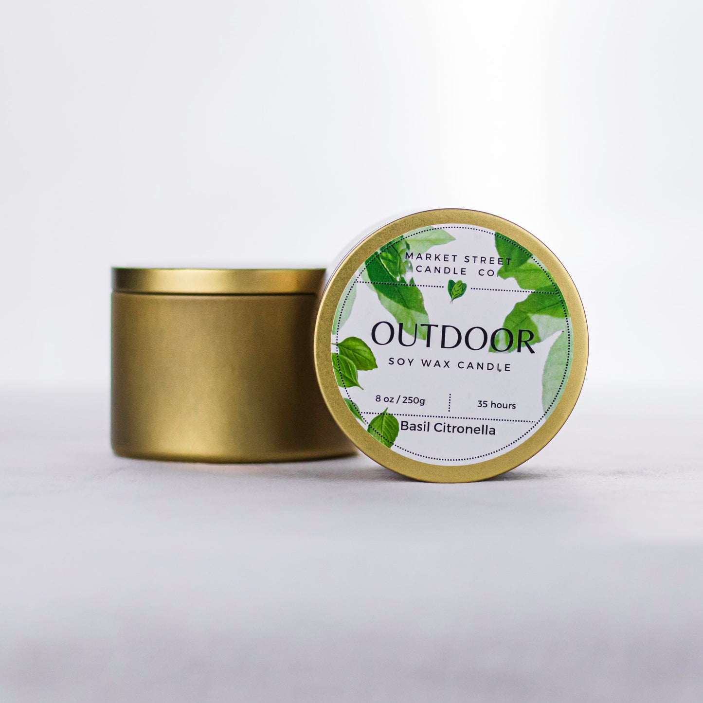 Basil Citronella 8oz Outdoor Tin