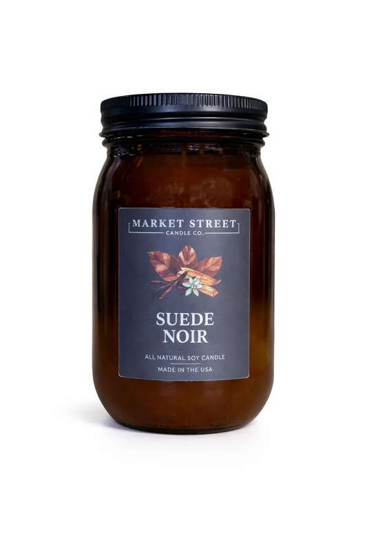 Suede Noir Amber Classic Candle