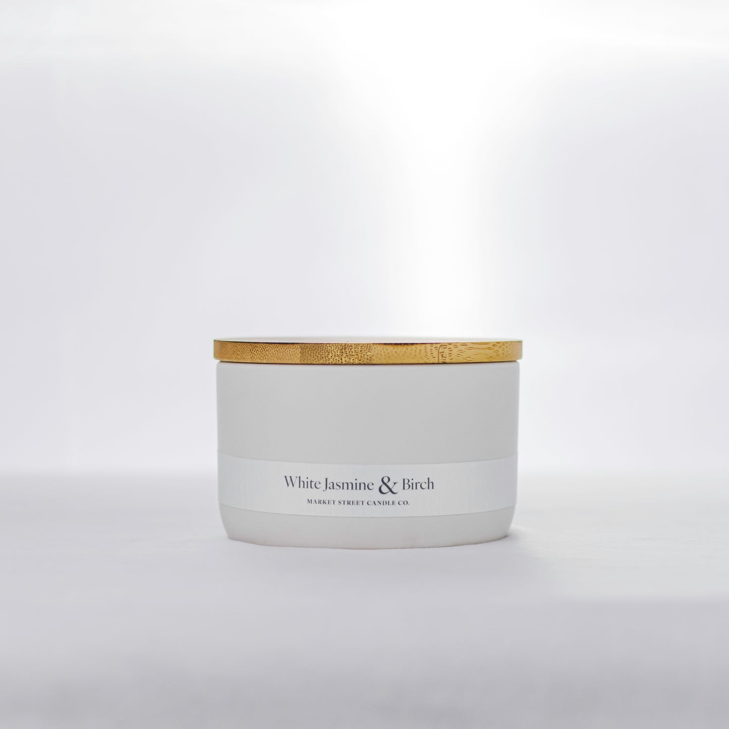 White Jasmine & Birch 16oz 3-Wick Ceramic Candle