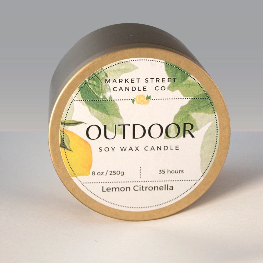 4 Pack-Citronella 8oz Assorted Scent Outdoor Tins